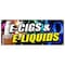 Signmission E-CIGS & E-LIQUIDS BANNER SIGN smoking head shop cigarette vape vaporize B-96 Ecig & Eliquid - alternate 1